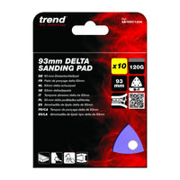 Trend Delta Oscillating Sander Pads 93mm x 93mm Aluminium Oxide (10 Pack)