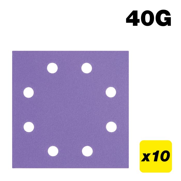 Trend Zirconium 1/4 Sheet Sanding Sheet 115mm x 115mm 40 Grit (10 Pack)