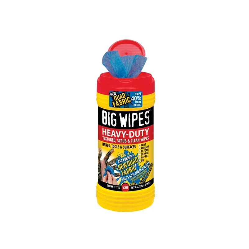 Big Wipes Heavy-Duty PRO+ 4 x 4 Cleaning Wipes (Tub of 100)