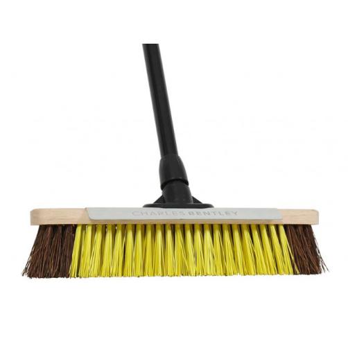 Bulldozer Heavy-Duty Utility Broom With Metal Scraper 380Mm (15In)