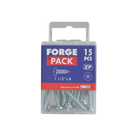 ForgePack Self Tapping Screw PZ PAN ZP 1/4"x4 (80 Pack)
