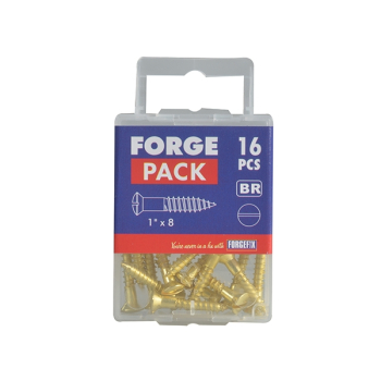 ForgePack Slotted CSK W/Screw Brass 1 1/2"x6 (12 Pack)
