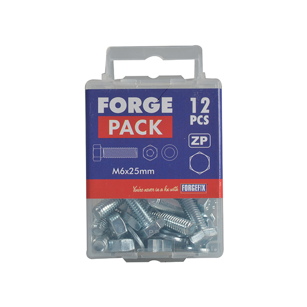 Forgefix High Tensile Bolt Set ZP M10 x 50mm (Pack of 2)