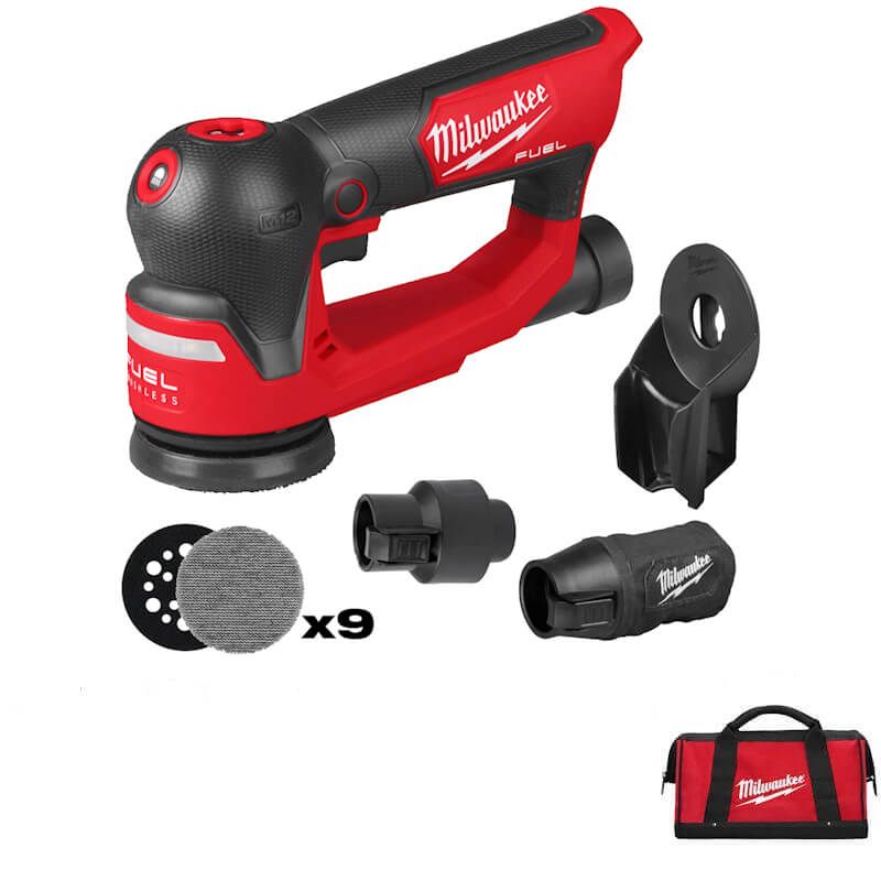 Milwaukee M12 FUEL™ 75mm Random Orbit Sander (Bare Unit) with Bag