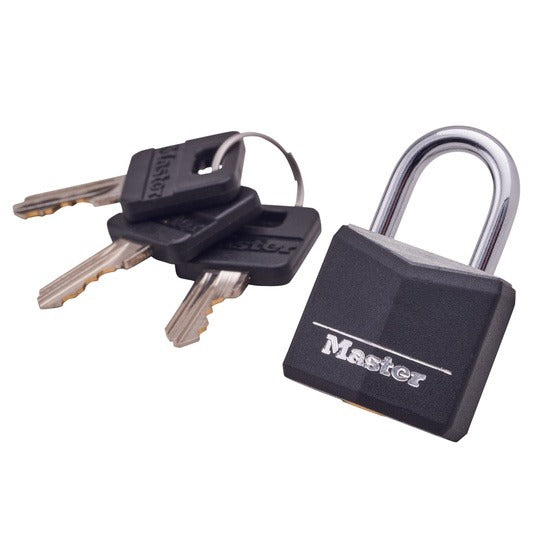 Master Lock 30mm Aluminium Black Vinyl Cover Padlock