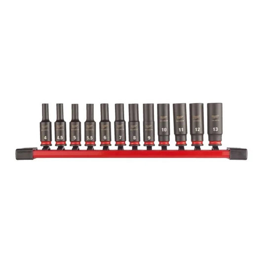 Milwaukee 1/4" 12 Piece SHOCKWAVE™ IMPACT DUTY Impact Sockets
