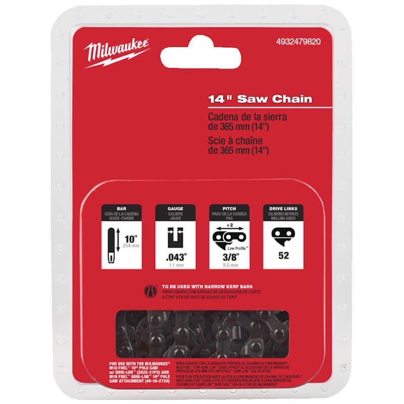 Milwaukee 4932479820 Saw Chain for M18FCHS35-0, 35cm