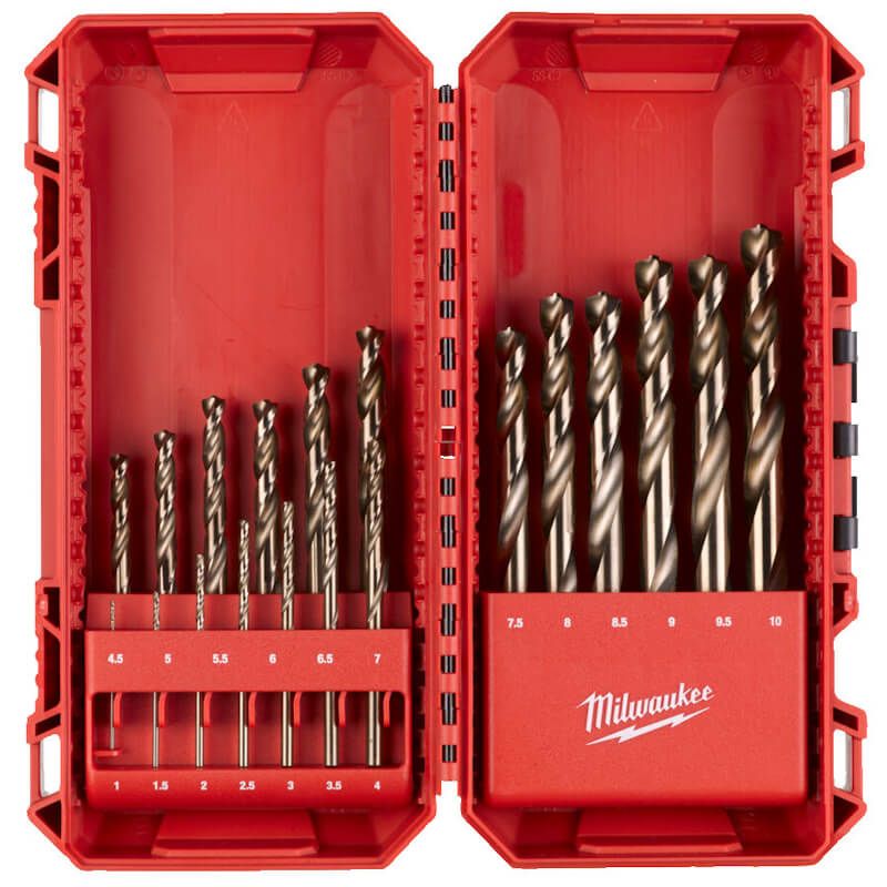 Milwaukee 19 Piece Red Cobalt HSS Ground (DIN338) Metal Drill Bit Set