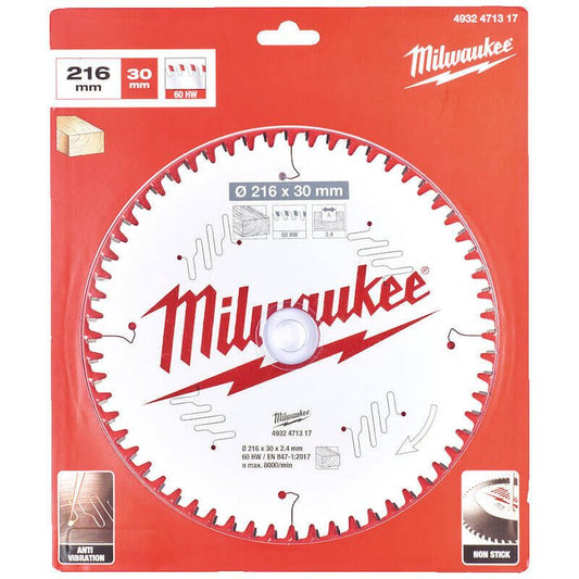 Milwaukee Circular Saw Blades CSB MS W 216 x 30 x 2,4 x 60ATB