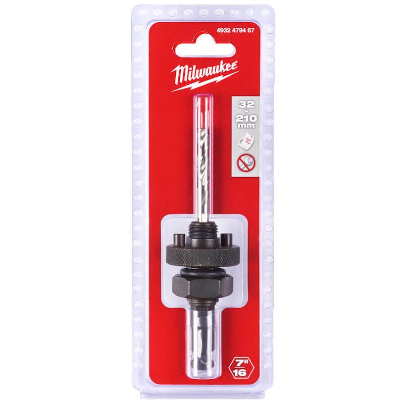 Milwaukee 7/16"" Hex Arbor (for 32-210mm holesaws)