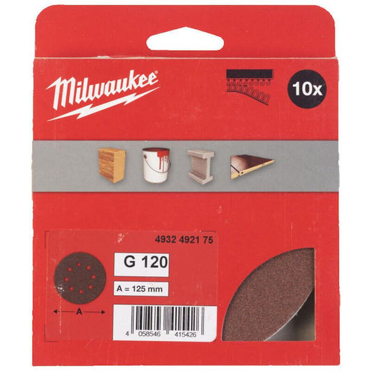 Milwaukee 120 Grit 125mm Sanding Discs
