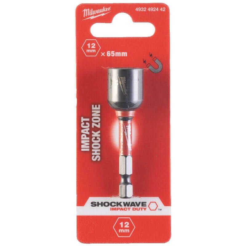 Milwaukee 12mm Hex x 65mm ShockWave Impact Duty Magnetic Nut Driver
