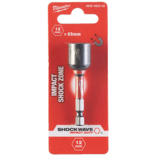 Milwaukee 12mm Hex x 65mm ShockWave Impact Duty Magnetic Nut Driver
