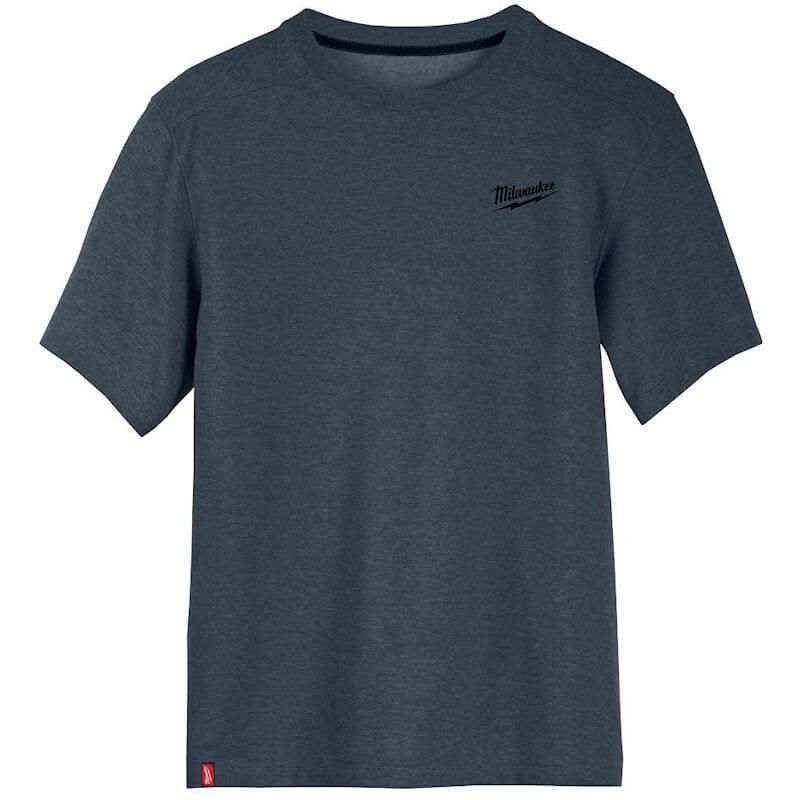 Milwaukee Hybrid T-Shirt Short Sleeve Blue (Large)