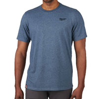 Milwaukee Hybrid T-Shirt Short Sleeve Blue (Large)