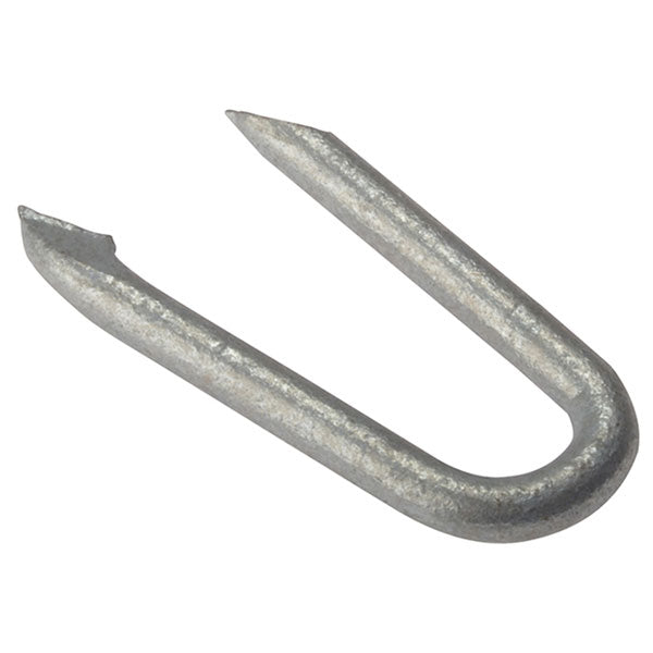 Fixings & Fasteners 25mm Netting Staples - Galvanised (Bag Of 250Gm)