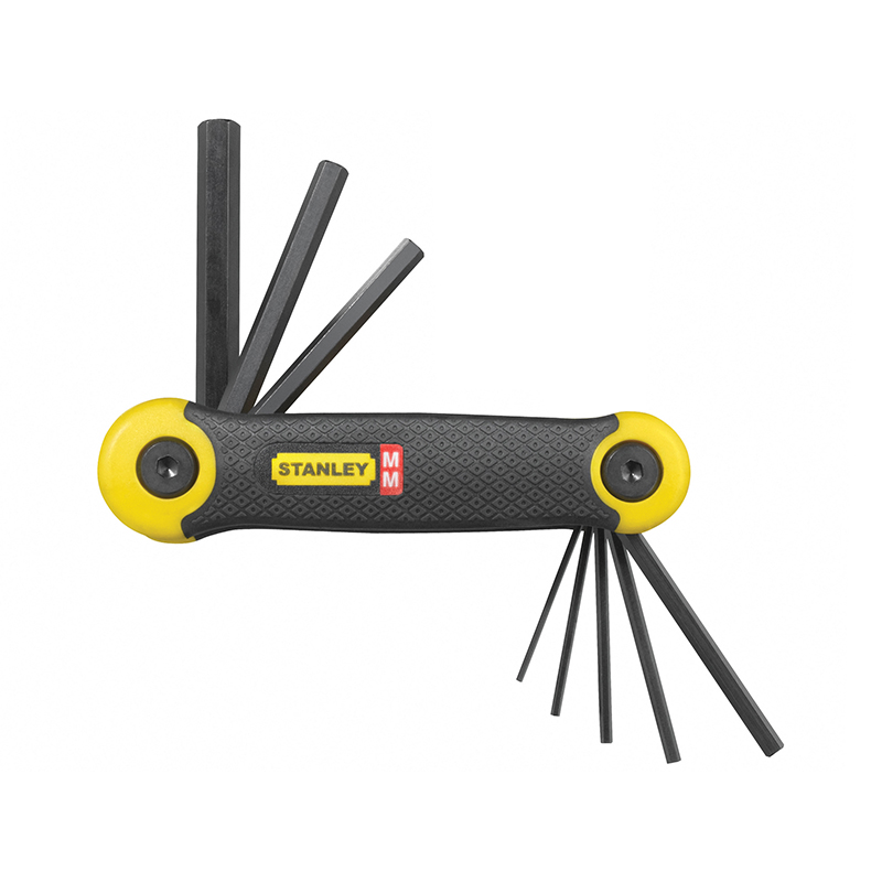 Stanley Hexagon Key Folding Set of 8 Metric (1.5-8mm)