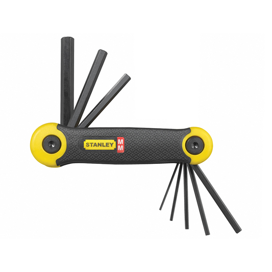 Stanley Hexagon Key Folding Set of 8 Metric (1.5-8mm)