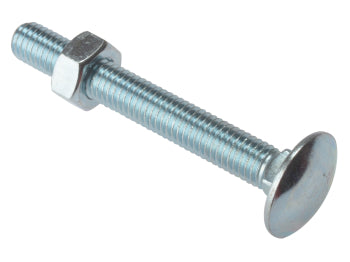 ForgeFix Carriage Bolts M10 x 70mm Zinc Plated