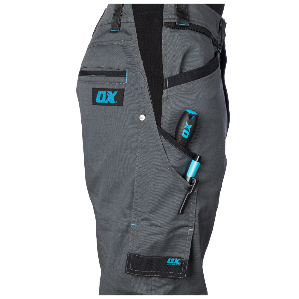 OX Pro Heavy Duty Flex Waist Work Trousers – 36in