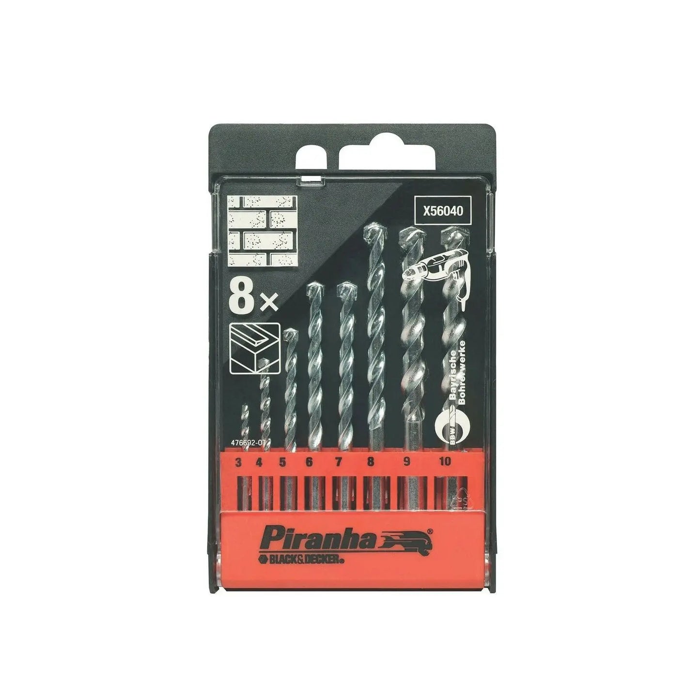 Black+Decker Piranha Masonry Drill Bit Set